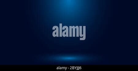 Empty dark blue studio. Smooth blurred gradient background. Abstract ...