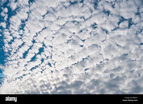 Mackerel sky / Altocumulus clouds formation - France Stock Photo - Alamy