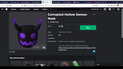 Furious Hollow Demon Mask & Sorrowful Hollow Demon Mask | Roblox - YouTube