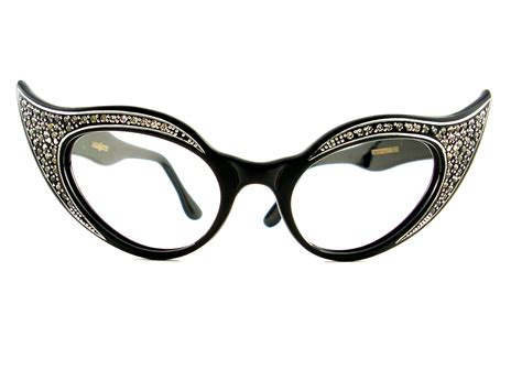 Vintage Eyeglasses Frames Eyewear Sunglasses 50S: VINTAGE 50s CAT EYE GLASSES EYEGLASSES ...