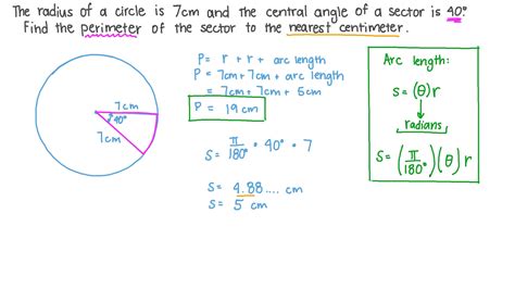 perimeter of a circle sector