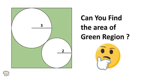 Find the Area of Green shaded region? | Calculate Shaded Area ? | Math ...