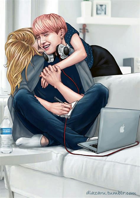 BTS Girlfriend Fanart | by dlazaru.tumblr.com | Suga | Bts suga ...