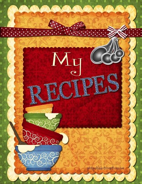 Recipe Book Cover Template Free - SampleTemplatess - SampleTemplatess