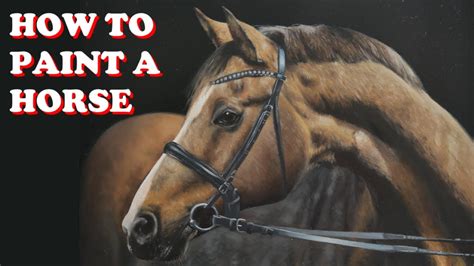 horse painting - how to paint a realistic looking horse in oil tutorial. - YouTube