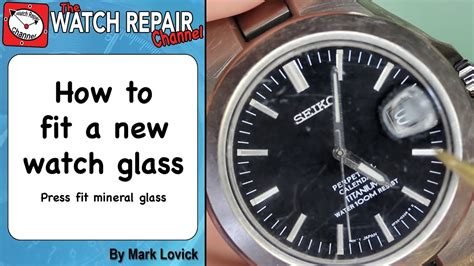 How to fit a new watch glass using a glass press. Seiko mineral glass repair. - YouTube