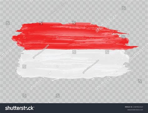 Watercolor Painting Flag Indonesia Hand Drawing Stock Vector (Royalty ...