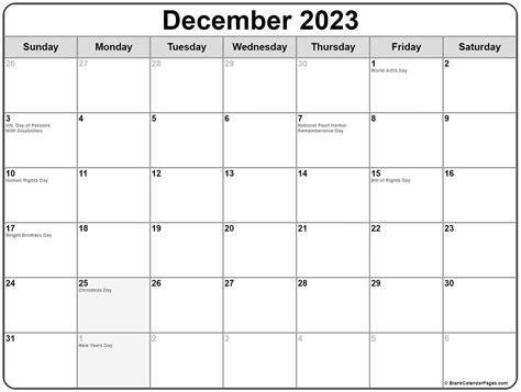 December 2023 Calendar With Federal Holidays - Get Calendar 2023 Update