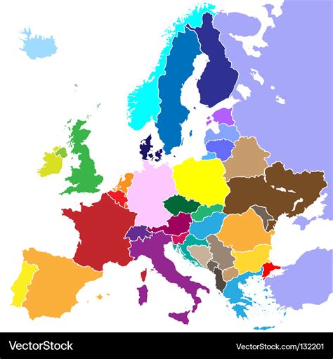 Europe map Royalty Free Vector Image - VectorStock