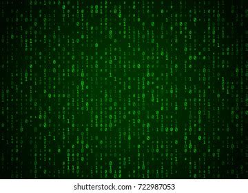 Vector Binary Code Green Background Big Stock Vector (Royalty Free ...