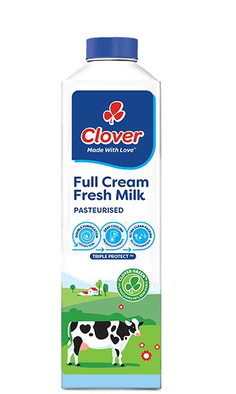 Clover Fresh Full Cream Milk - 1L Bottle | Clover Corporate