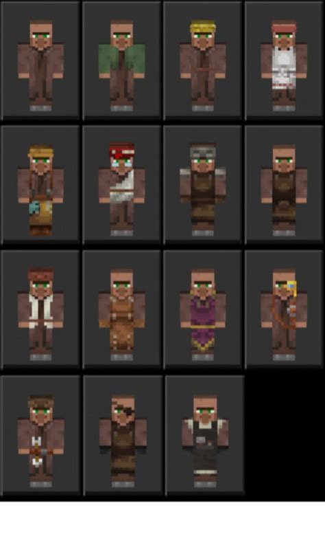 Minecraft Villager Skin Pack