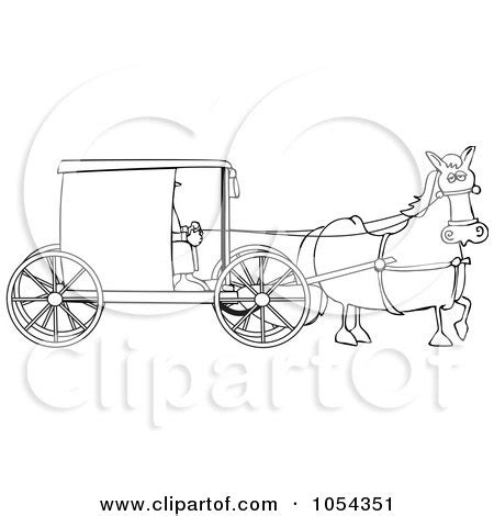 Black And White Amish Buggy Outline Posters, Art Prints by Dennis Cox ...