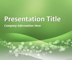 Free Wavy Green PowerPoint Template - Free PowerPoint Templates - SlideHunter.com