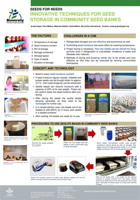 (PDF) INNOVATIVE TECHNIQUES FOR SEED STORAGE IN COMMUNITY SEED BANKS