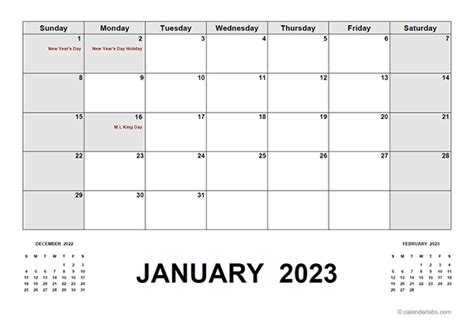 free 2023 calendar template download in word illustrator psd - 2023 ...