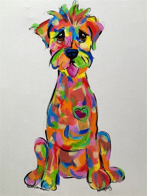 Dog Art / Dog Painting / Dog Portrait / Whimsical Dog / Custom | Etsy