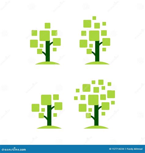 Tech Modern Digital Tree Logo Design Grow Business Symbol Concept Vector Stock Vector ...