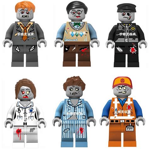 6pcs Walking Dead Zombie Minifigures