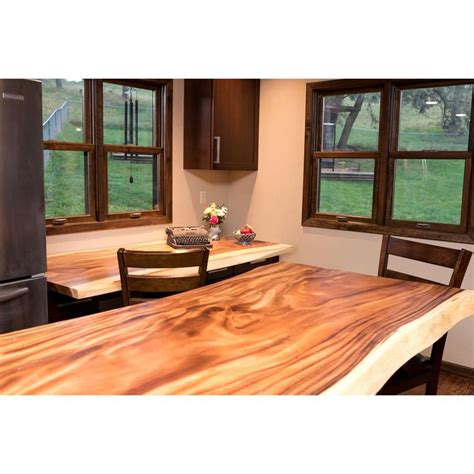 Acacia 8 ft. L x 22 in. D x 2 in. T Butcher Block Countertop in Clear Varnish 225CT1EA-98 ...