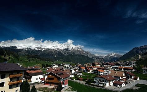 HD wallpaper: Switzerland, Houses, Mountains, Recreation, Timber ...