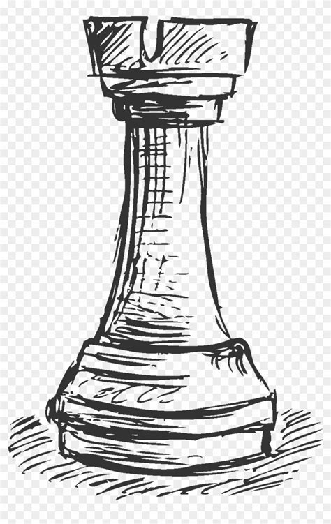 Drawing Chess Rook - Chess Piece Drawing Png, Transparent Png - 947x1391(#3973303) - PngFind