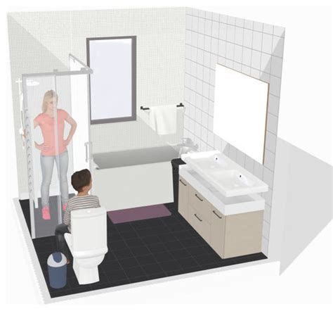 8x8 bathroom layout with tub and shower