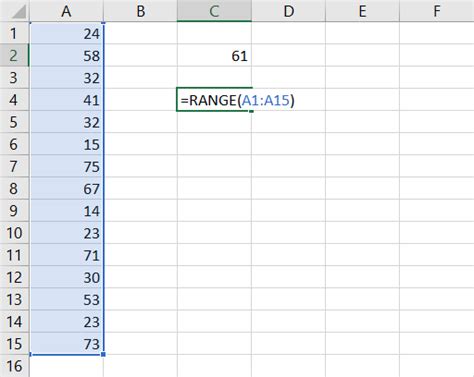 Calculating Range In Excel - Macroption