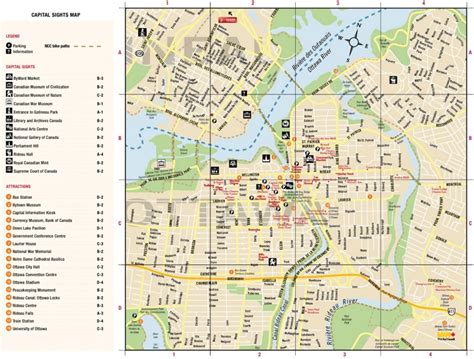 Ottawa downtown map - Ontheworldmap.com