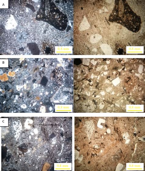 Photomicrographs showing the characteristics of ignimbrite (A), (B),... | Download Scientific ...