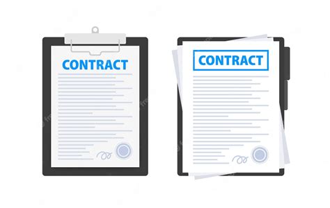 Premium Vector | Contract document form Sign contract Vector illustration