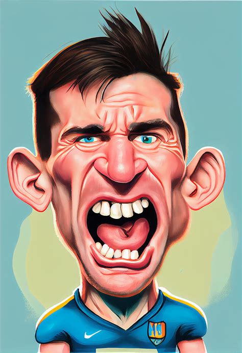 Lionel Messi Caricature Mixed Media by Stephen Smith Galleries - Pixels