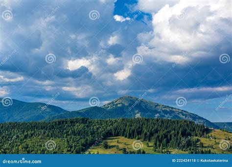 Summer Nature Landscape of Karpaty Mountains. Stock Photo - Image of ...