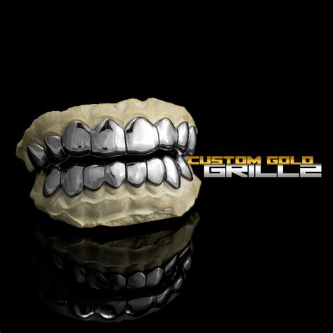 Shop Solid .925 Sterling Silver Diamond Cut Grillz On Sale - Custom Gold Grillz