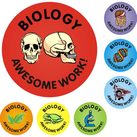 Awesome Work Reward Stickers - Biology Praise