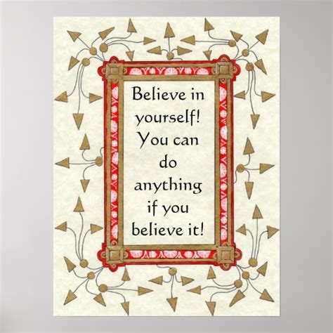 Believe in yourself! Poster | Zazzle