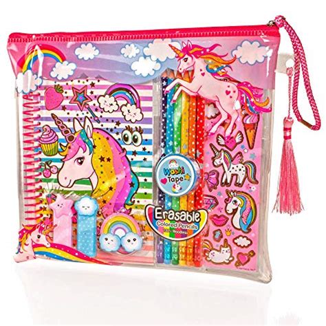 Deluxe Unicorn Stationery Set - Girls Colouring Pencils Journal Notebo ...