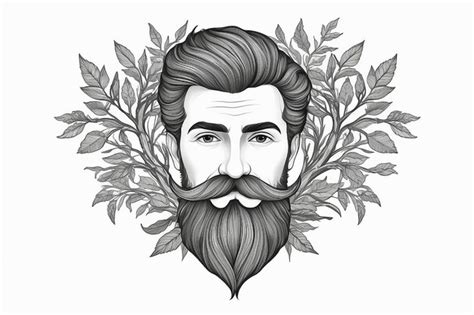 Premium Photo | Bearded hipster barber logo vector