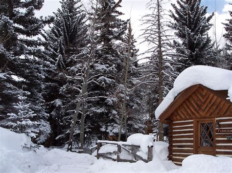 HD wallpaper: winter cabin, colorado cabin, mountain cabin, log ...