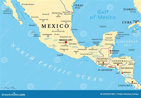 Mesoamerica, Political Map, Pre Columbian Region and Cultural Area ...