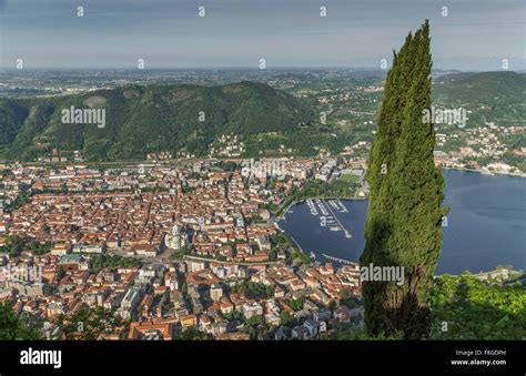 Aerial view of Lake Como and Como cityscape, Italy Stock Photo - Alamy