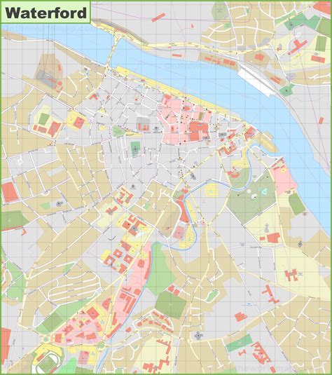 Large detailed map of Waterford