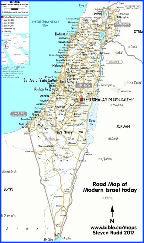 Bible Maps: Palestine Today