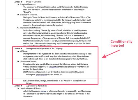 How do I conditionally insert a multi-level list into a Word document?