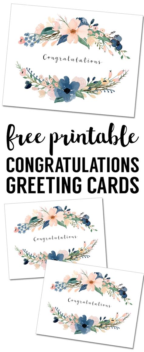 Free Printable Congratulations Card | Paper Trail Design