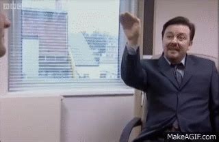 Most Awkward Interview Ever - David Brent - The Office - BBC on Make a GIF