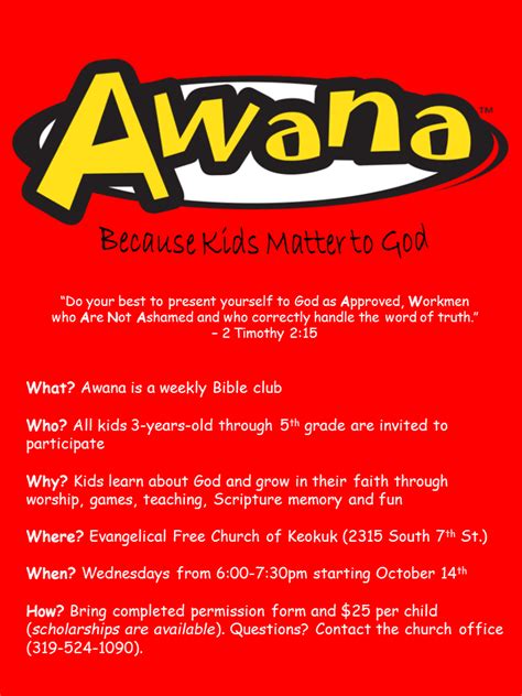 AWANA Kids' Club - Evangelical Free Church of Keokuk