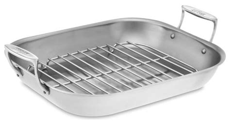 All-Clad Stainless-Steel Flared Roasters - Traditional - Roasting Pans And Racks - by Williams ...