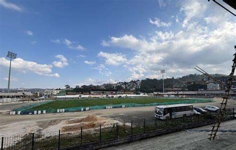 Renovation works at the JLN Stadium (Polo Ground), home of Shillong ...