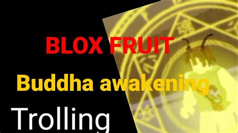 Blox fruit : Buddha (awakening) Trolling - YouTube